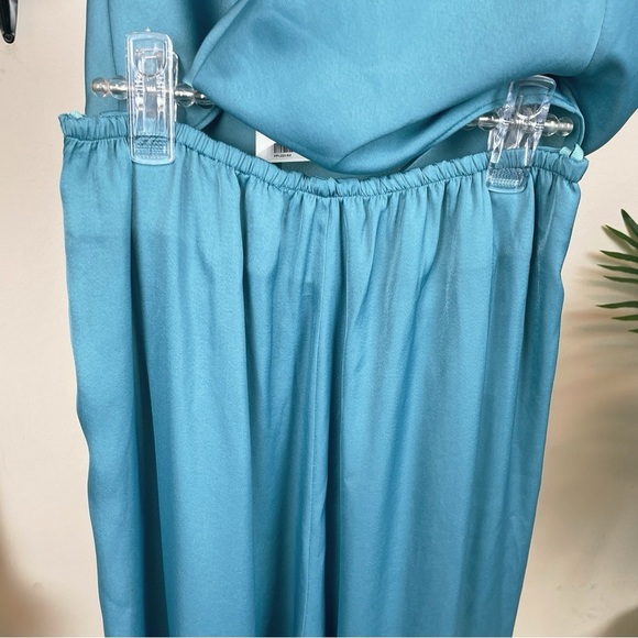 Fame and Partners The Rosalie Wide Leg Relaxed Pants Dark Sea - Picture 3 of 7